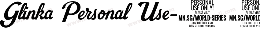 Glinka Personal Use字体转换